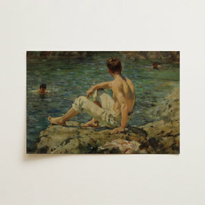 Green and Gold - Henry Scott Tuke Art Print / Canvas, 18x12’’ / 46x31cm / Unframed / no Border, Posters Prints & Visual Artwork, Toby Leon