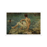 Green and Gold - Henry Scott Tuke Art Print / Canvas, Scott Tuke Transposes, Seaside Art Print, Fleeting Touch