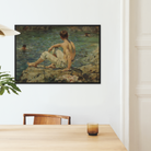 Green and Gold - Henry Scott Tuke Bathers Framed Canvas, Framed Painting Man Sea