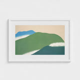 Green Mountains - Kamisaka Sekka Art Print / Canvas Minimalist Framed Abstract Hills Shades, Horizon Surrenders, Celadon Surging Prints