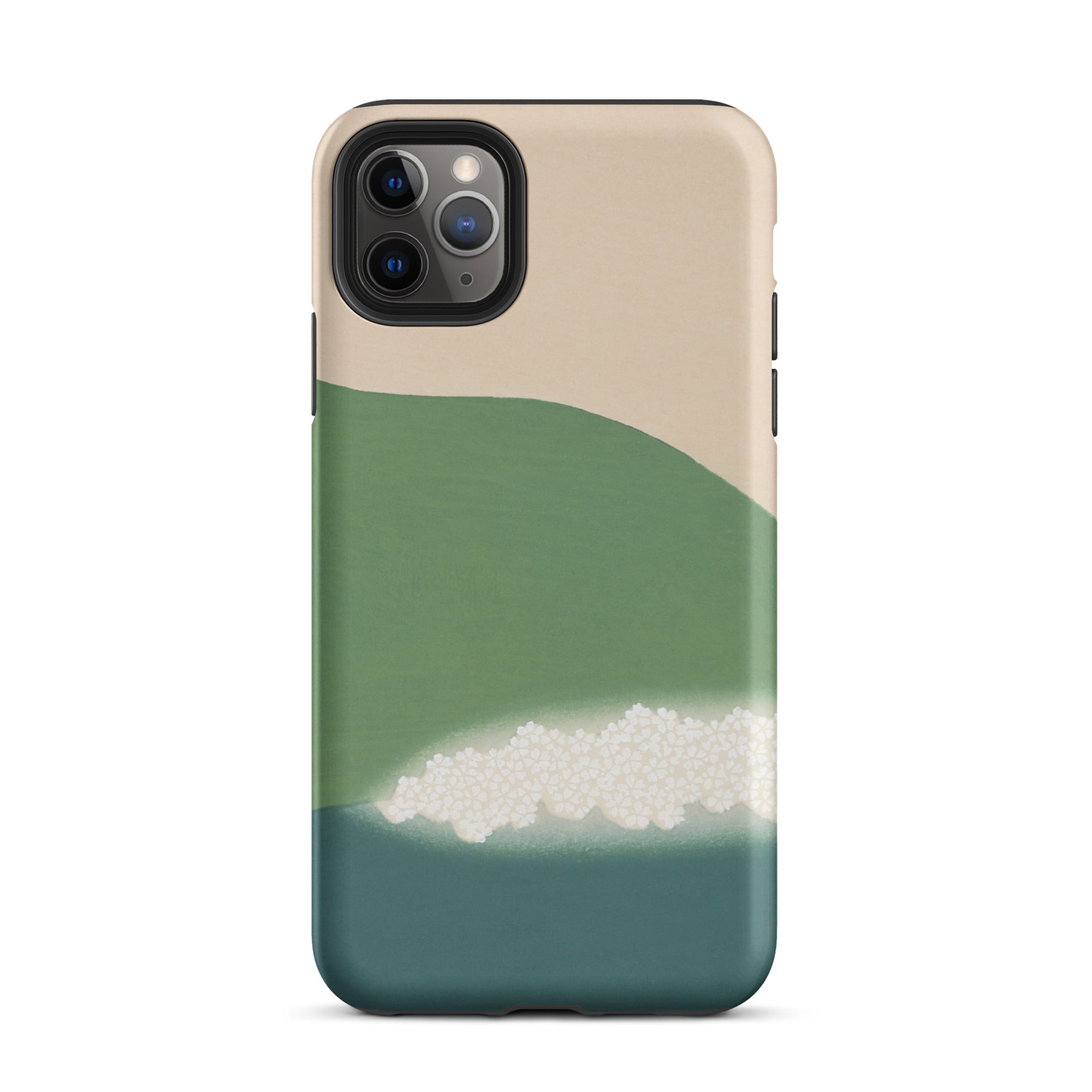 Green Mountains of Momoyugosa Kamisaka Sekka Iphone Case, 11 Pro Max / Matte, Modern Phone Case Abstract Landscape Design