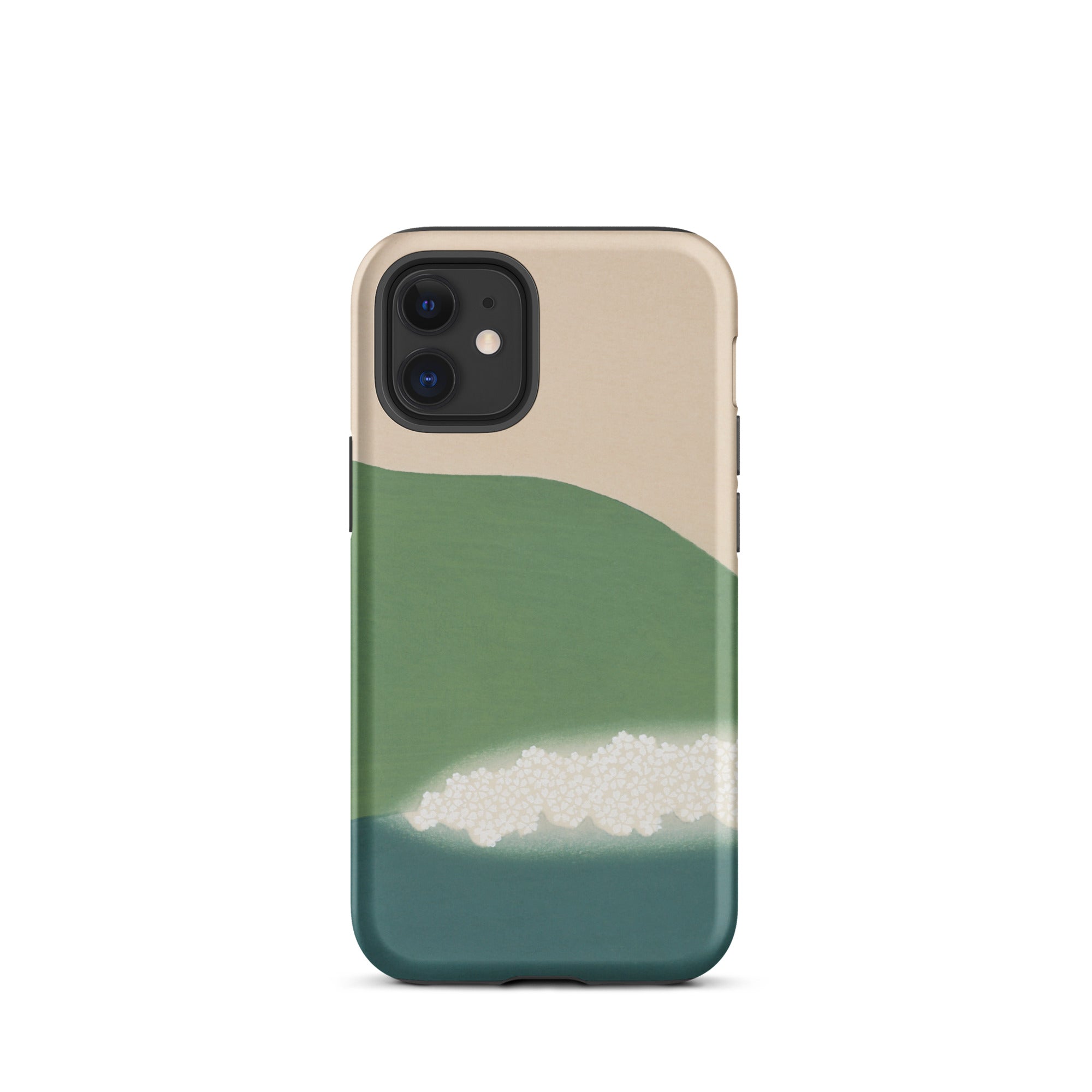 Green Mountains of Momoyugosa Kamisaka Sekka Iphone Case, 12 Mini / Matte, Abstract Design Phone Case