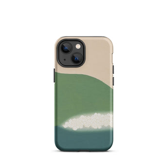 Green Mountains of Momoyugosa - Kamisaka Sekka Iphone Case, 13 Mini / Matte, Green Beige Iphone Case