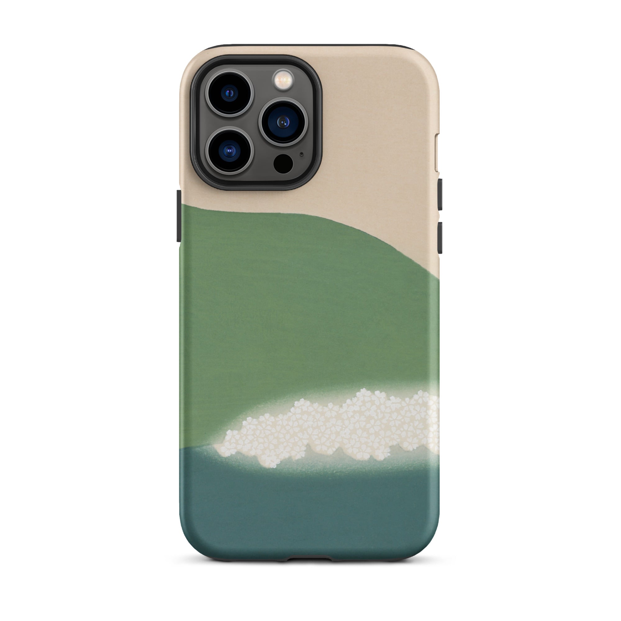 Green Mountains of Momoyugosa Kamisaka Sekka Iphone Case, 13 Pro Max / Matte, Abstract Design Phone Case