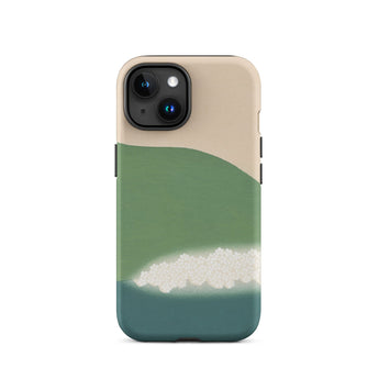Green Mountains of Momoyugosa - Kamisaka Sekka Iphone Case, 15 / Matte, Phone Case Abstract Landscape Design