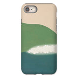 Green Mountains of Momoyugosa - Kamisaka Sekka Iphone Case, 8 / Matte, Phone Case Abstract Landscape Design Beige Green Teal