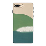 Green Mountains of Momoyugosa - Kamisaka Sekka Iphone Case, 8 Plus / Matte, Minimalist Phone Case Abstract Curved Shapes Beige Sage