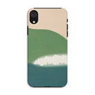 Green Mountains of Momoyugosa Kamisaka Sekka Iphone Case, Xr / Matte, Phone Case Abstract Curved Shapes Beige Green Teal