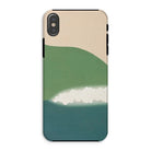 Green Mountains of Momoyugosa Kamisaka Sekka Iphone Case, Xs / Matte, Phone Case Abstract Green Beige Color Blocks Design
