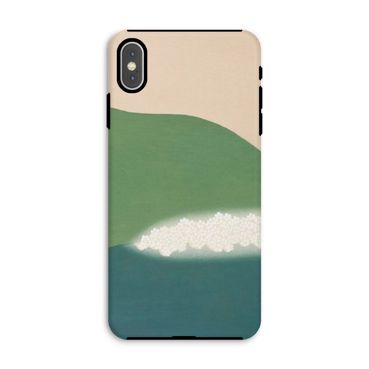 Green Mountains of Momoyugosa Kamisaka Sekka Iphone Case, Xs Max / Matte, Phone Case Abstract Color Blocks Beige Green Teal