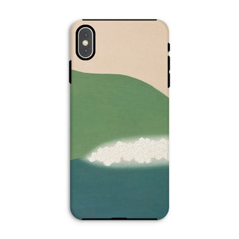 Green Mountains of Momoyugosa - Kamisaka Sekka Iphone Case, Xs Max / Matte, Phone Case Abstract Color Blocks Beige Green Teal