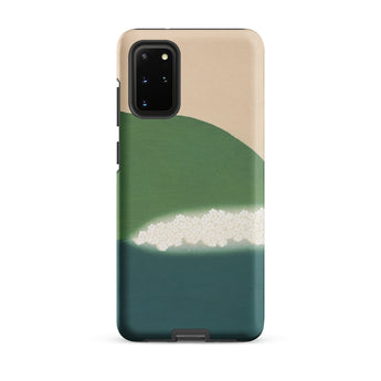 Green Mountains of Momoyugosa - Kamisaka Sekka Samsung Case, Galaxy S20 Plus / Matte, Smartphone Case Beige Green Teal Abstract Design White