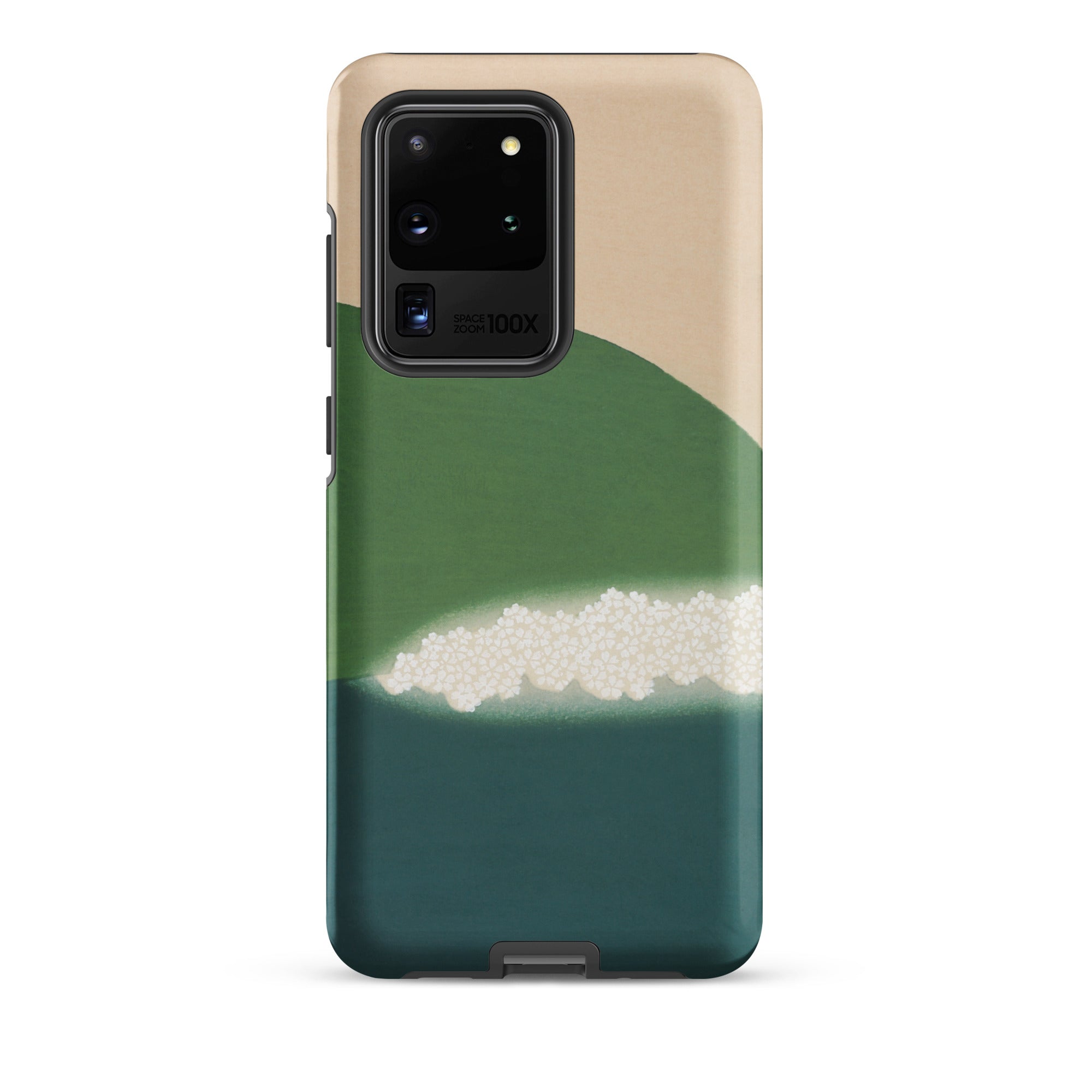 Green Mountains of Momoyugosa Kamisaka Sekka Samsung Case, Galaxy S20 Ultra / Matte, Smartphone Multi Colored Case Beige Dark Green Middle