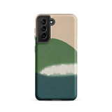 Green Mountains of Momoyugosa - Kamisaka Sekka Samsung Case, Galaxy S21 / Matte, Smartphone Case Beige Green Teal Abstract Design Triple