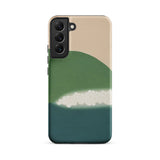Green Mountains of Momoyugosa - Kamisaka Sekka Samsung Case, Galaxy S22 Plus / Matte, Smartphone Case Green Teal Abstract Design Textured