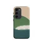 Green Mountains of Momoyugosa Kamisaka Sekka Samsung Case, Galaxy S23 / Matte, Phone Case Beige Green Teal Abstract Design White