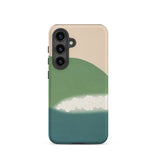 Green Mountains of Momoyugosa - Kamisaka Sekka Samsung Case, Galaxy S24 / Matte, Smartphone Case Beige Green Teal Abstract Design Landscape