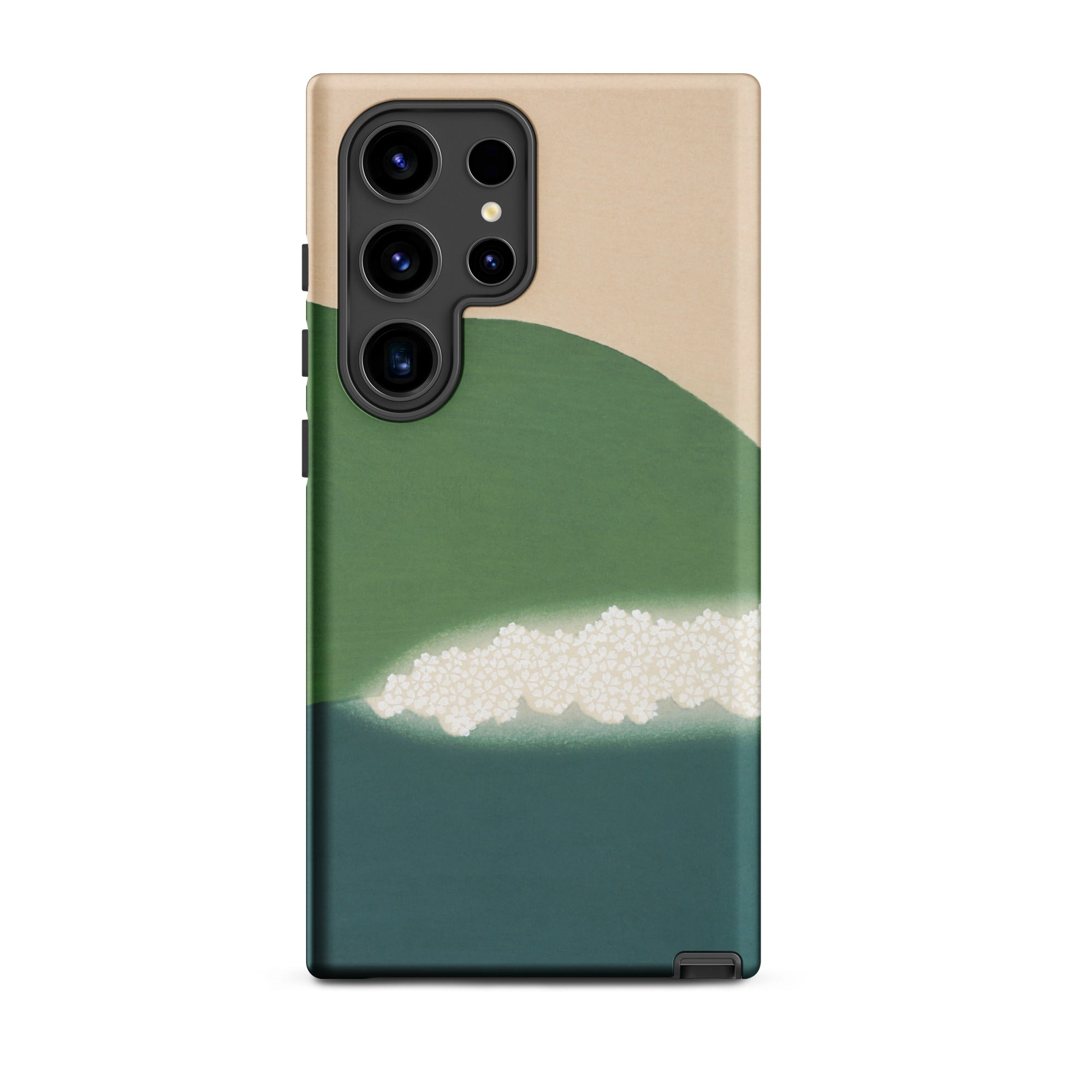 Green Mountains of Momoyugosa Kamisaka Sekka Samsung Case, Galaxy S24 Ultra / Matte, Smartphone Case Abstract Landscape Design Beige Sky