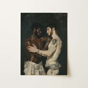 Gripped - Neoclassical Gay Bodybuilders Art Print / Canvas, 12x16’’ / 31x41cm / Unframed / no Border, Posters Prints & Visual Artwork, Toby