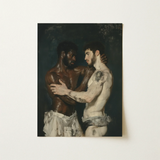 Gripped - Neoclassical Gay Bodybuilders Art Print / Canvas Rectangular Classical-style Painting Two Muscular Men, Prints