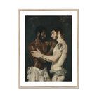 Gripped Neoclassical Gay Bodybuilders Art Print, Framed Painting Two Men