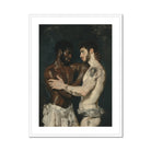 Gripped Neoclassical Gay Bodybuilders Art Print, Framed Painting Two Men