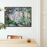 Group of Bathers - Paul Cézanne Framed Canvas, Framed Painting Nude Figures Natural Outdoor