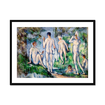 Group of Bathers - Paul Cézanne Nude Art Print, Framed Painting Nude Bathers