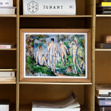 Group of Bathers - Paul Cézanne Nude Art Print, Framed Painting Nude Figures Natural Outdoor