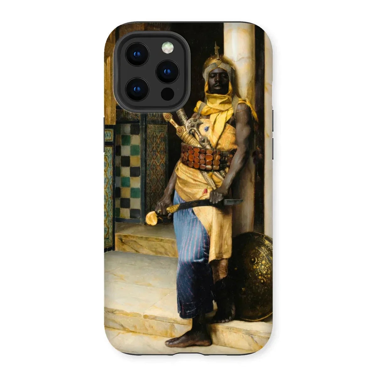 Guarding the Palace - Ludwig Deutsch Iphone Case, 12 Pro Max / Matte, Phone Case Painting African Middle Eastern Palace Guard