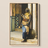 Guarding the Palace - Ludwig Deutsch Orientalism Art Print / Canvas, 12x18’’ / 31x46cm / Natural Frame, Posters Prints & Visual Artwork,