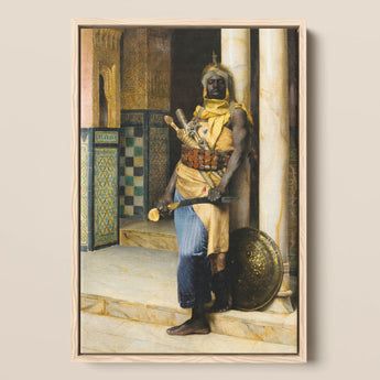 Guarding the Palace - Ludwig Deutsch Orientalism Art Print / Canvas, 12x18’’ / 31x46cm / Natural Frame, Posters Prints & Visual Artwork,