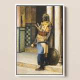 Guarding the Palace - Ludwig Deutsch Orientalism Art Print / Canvas, 12x18’’ / 31x46cm / White Frame, Posters Prints & Visual Artwork, Toby