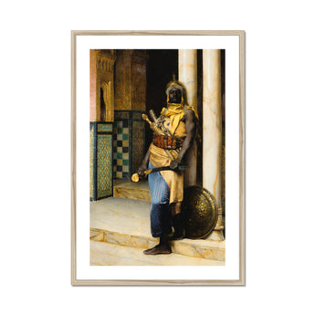 Guarding the Palace - Ludwig Deutsch Orientalism Art Print, Framed Painting Moorish Guard