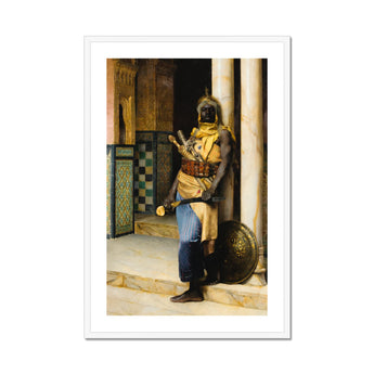 Guarding the Palace - Ludwig Deutsch Orientalism Art Print, Framed Painting Moorish Guard