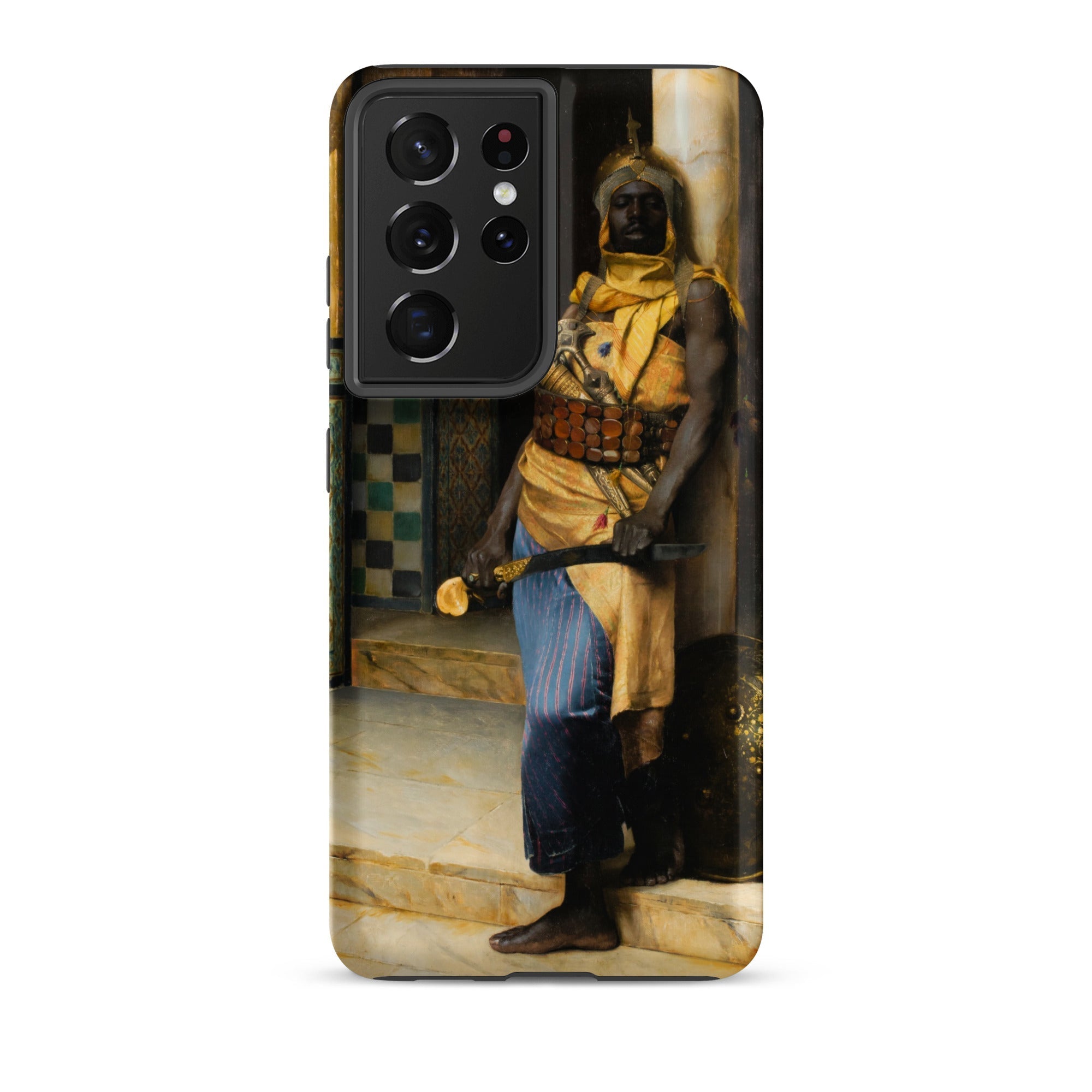 Guarding the Palace Ludwig Deutsch Samsung Case, Galaxy S21 Ultra / Matte, Smartphone Case Historical Painting Man Traditional Attire Sword
