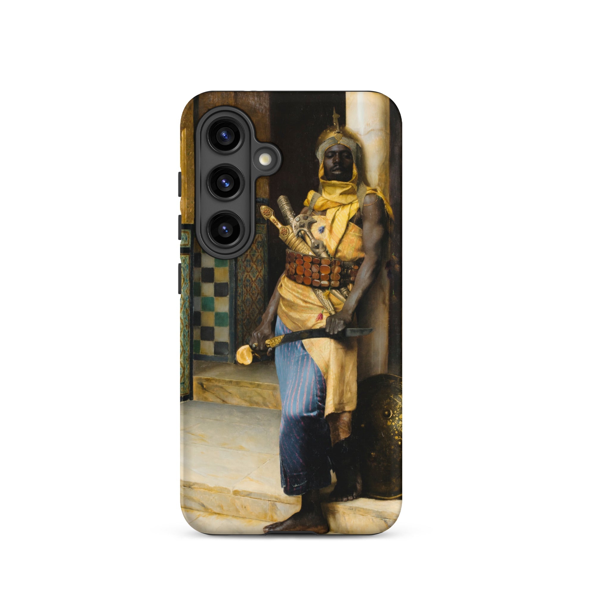 Guarding the Palace Ludwig Deutsch Samsung Case, Galaxy S24 / Matte, Smartphone Case Historical Painting Man Traditional Attire Sword