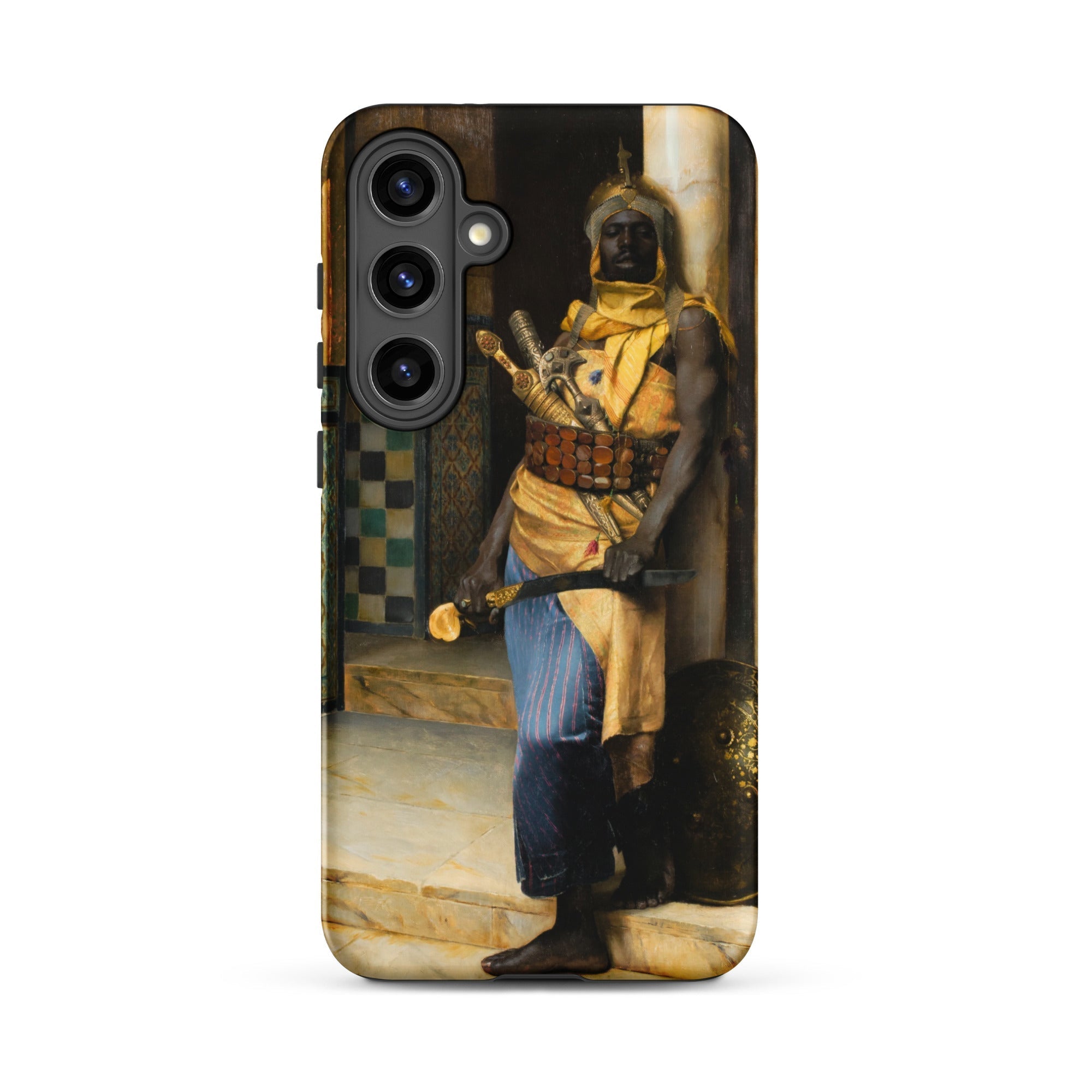 Guarding the Palace Ludwig Deutsch Samsung Case, Galaxy S24 Plus / Matte, Smartphone Case Historical Painting Man Traditional Attire Sword