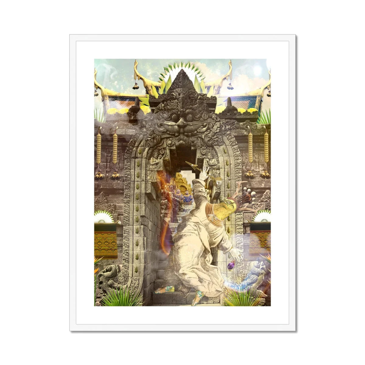 Guest of Honour - Buddhist Collage Fusion Art Print