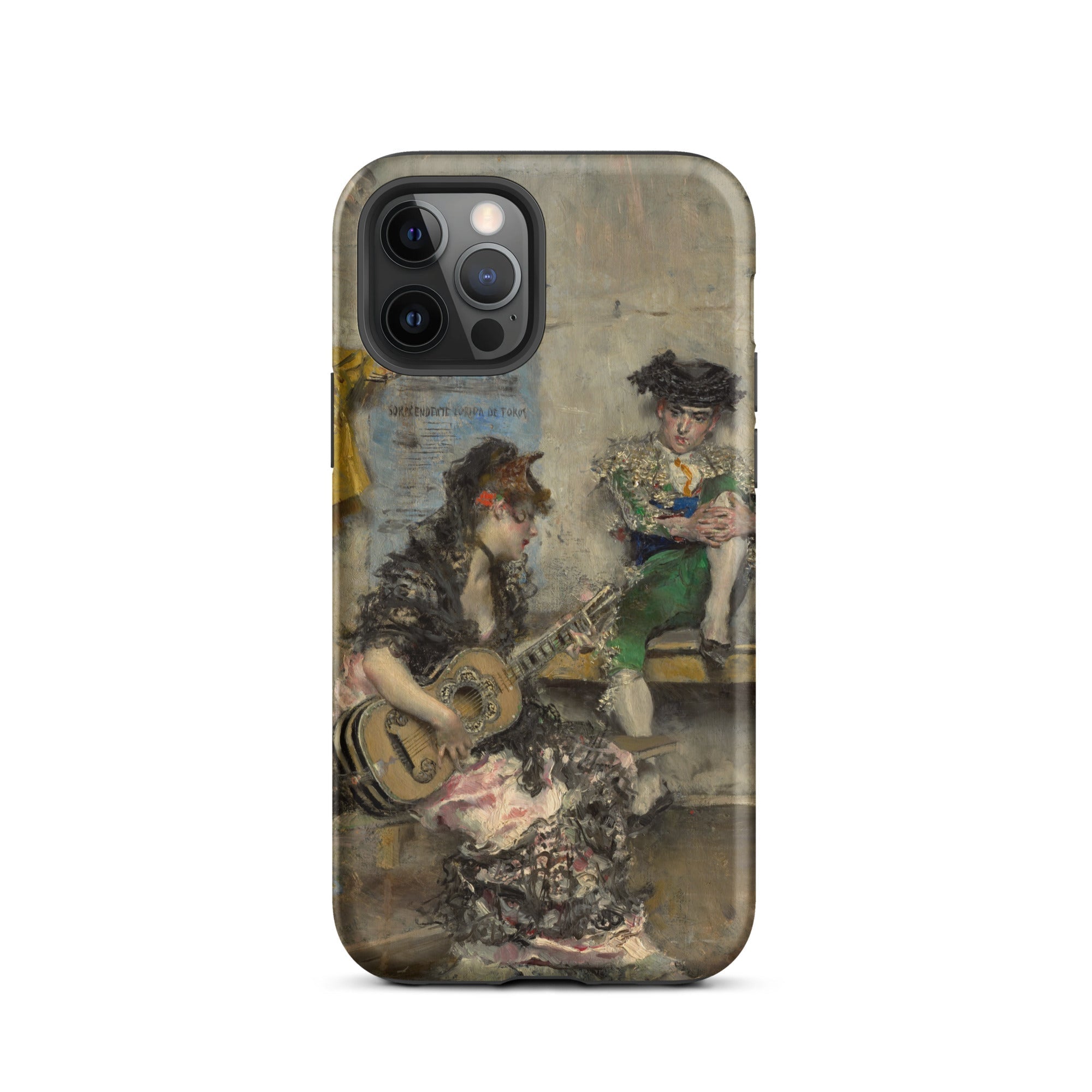 Guitar Player Giovanni Boldini Iphone Case, 12 Pro / Matte, Phone Case Painting Woman Guitar Boy Bullfighter Costume