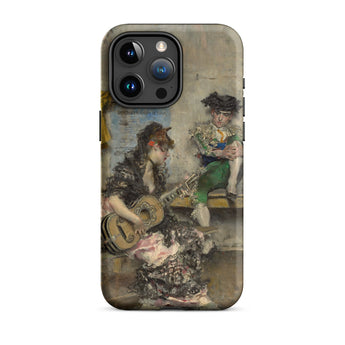 Guitar Player - Giovanni Boldini Iphone Case, 15 Pro Max / Matte, Art-adorned Phone Case