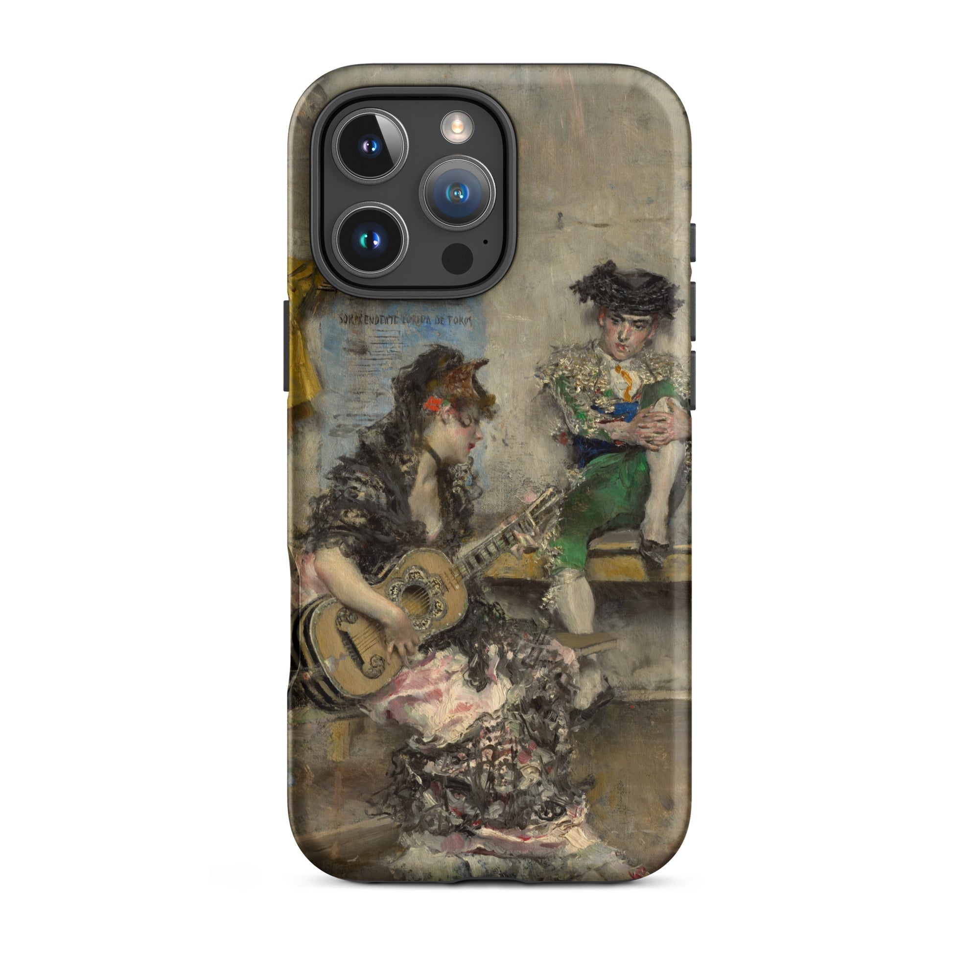 Guitar Player - Giovanni Boldini Iphone Case, 16 Pro Max / Gloss, Phone Case Painting Woman Guitar Boy Costume