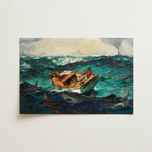 Gulf Stream - Winslow Homer American Realism Art Print / Canvas, 18x12’’ / 46x31cm / Unframed / no Border, Posters Prints & Visual Artwork,