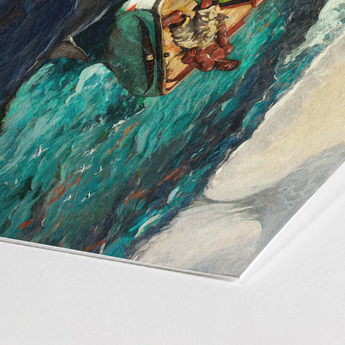 Gulf Stream - Winslow Homer American Realism Art Print / Canvas Vibrant Textured Painting Dramatic Ocean Scene Deep Teal Homer’s, Prints
