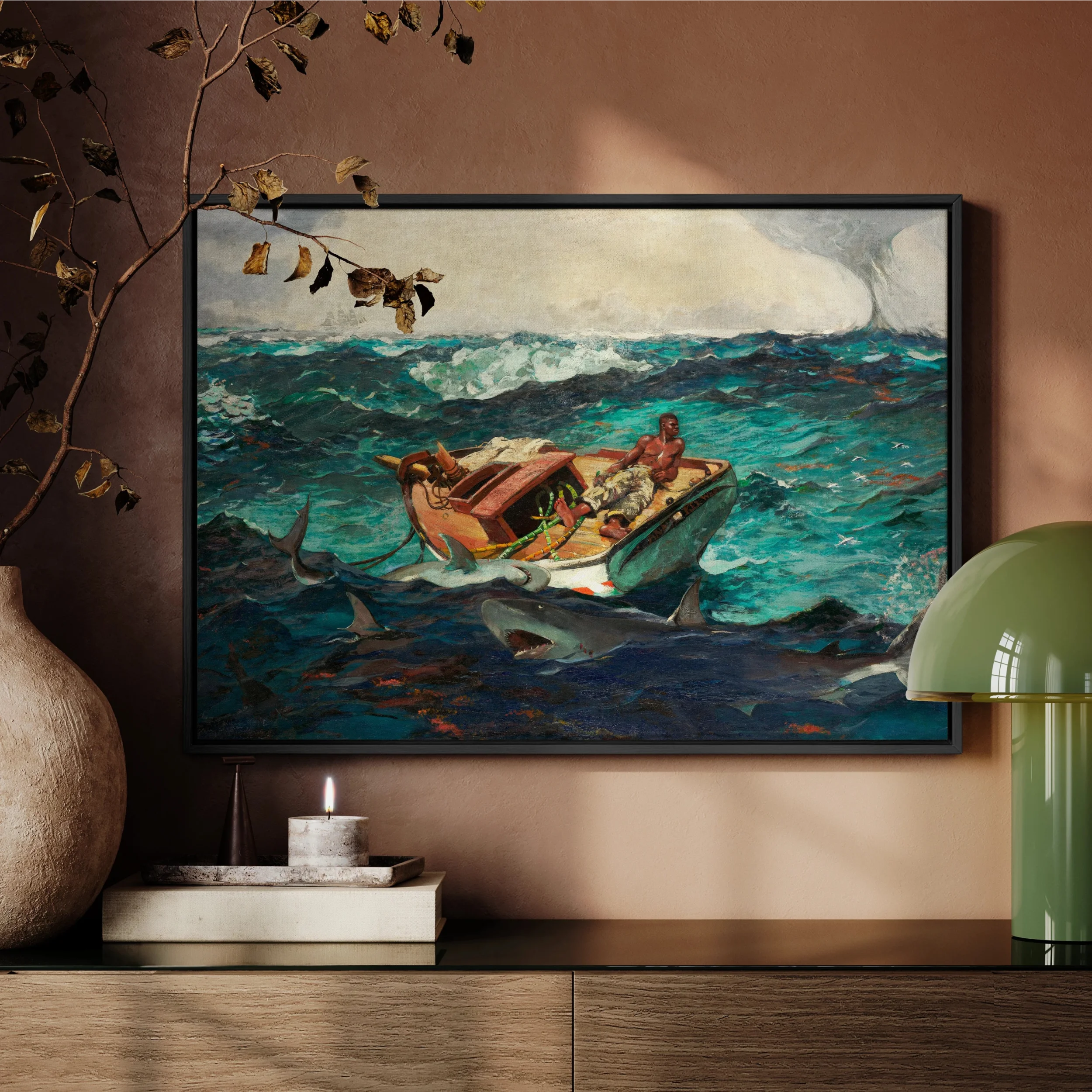 Gulf Stream - Winslow Homer Framed Canvas Posters Prints & Visual Artwork