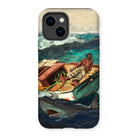 The Gulf Stream - Winslow Homer Iphone Case, 14 / Matte, Phone Case Winslow Homer’s Gulf Stream Painting Shark