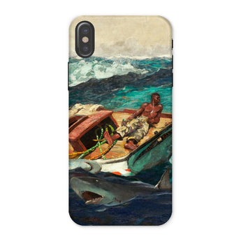 The Gulf Stream - Winslow Homer Iphone Case, x / Matte, Phone Case Dramatic Maritime Scene Sharks Damaged Boat