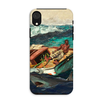 The Gulf Stream - Winslow Homer Iphone Case, Xr / Matte, Phone Case Dramatic Maritime Painting Shark Wooden Boat