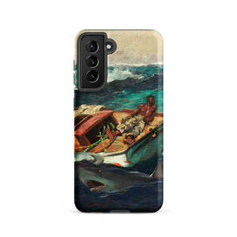 The Gulf Stream - Winslow Homer Samsung Case, Galaxy S21 / Matte, Phone Case Painting Man Boat Shark