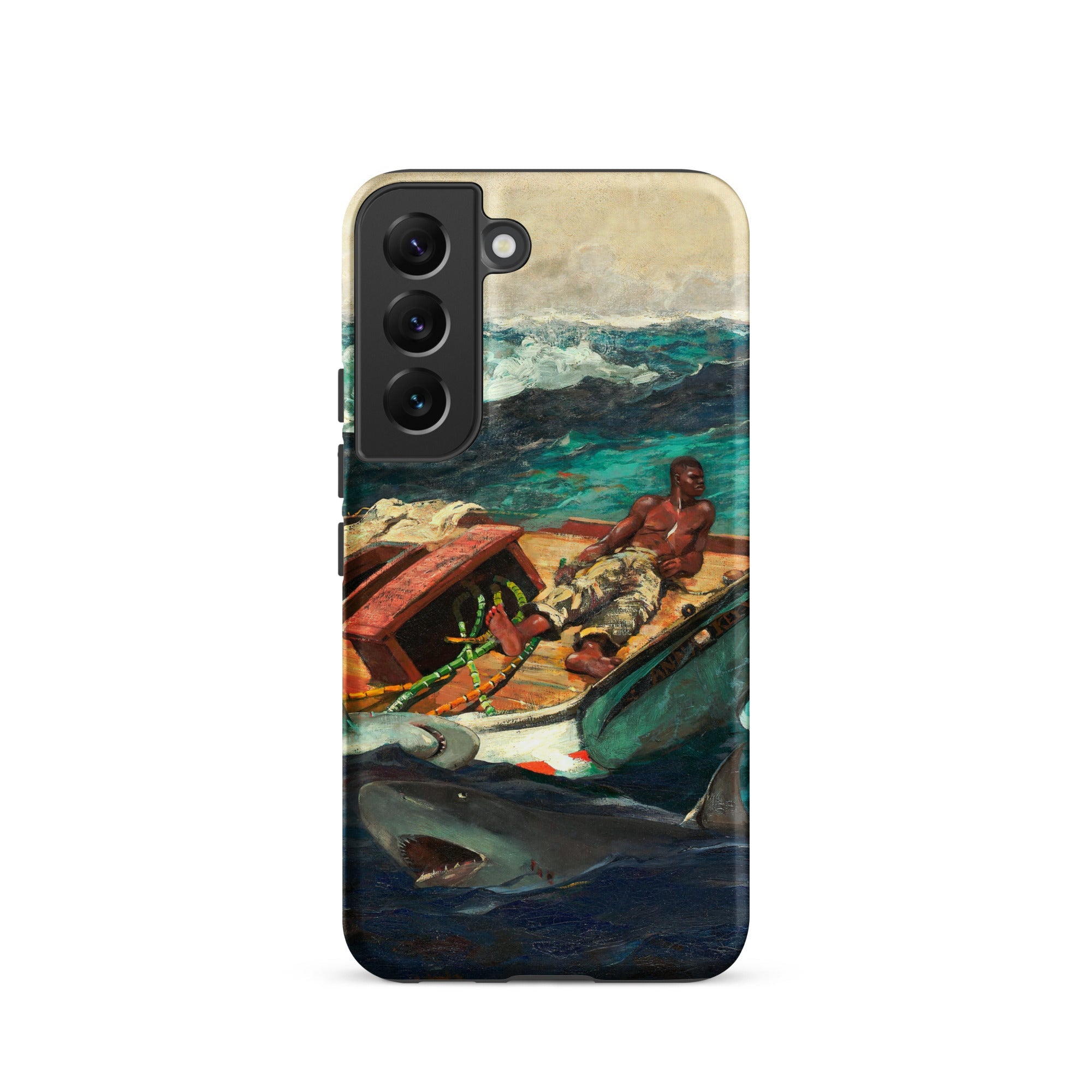 The Gulf Stream Winslow Homer Samsung Case, Galaxy S22 / Matte, Phone Case Dramatic Painting Man Boat Shark
